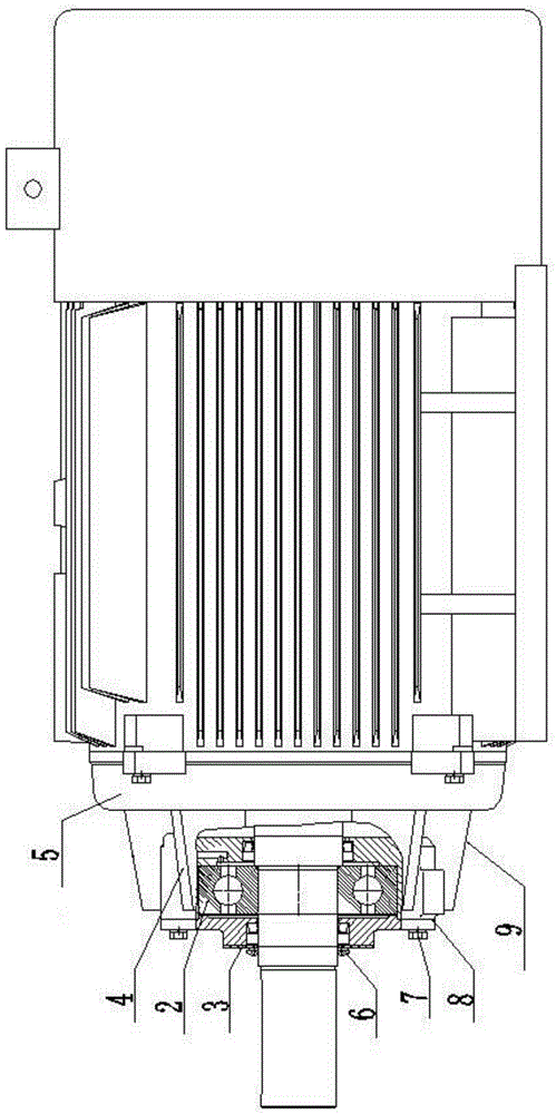 重载供热三相异步电动机水冷轴承室结构的制作方法