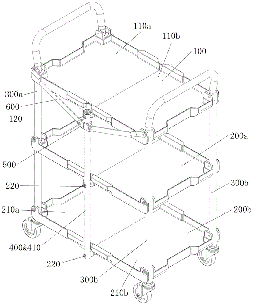 提拉式伞形折叠车的制作方法