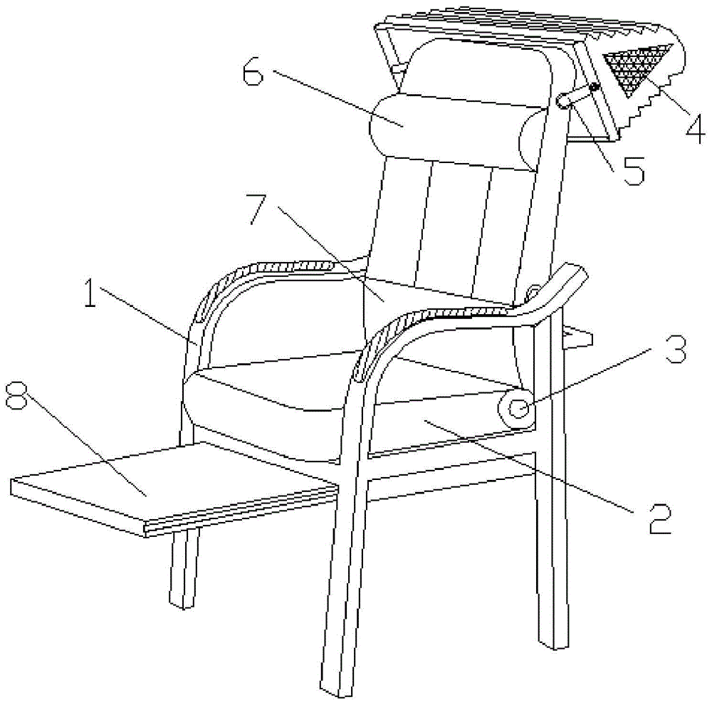 一种带有遮光罩的折叠办公椅的制作方法