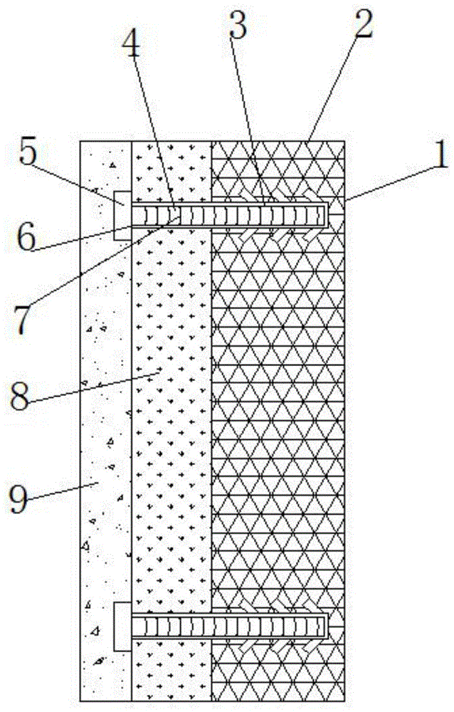 一种免拆模板的外墙保温系统的制作方法