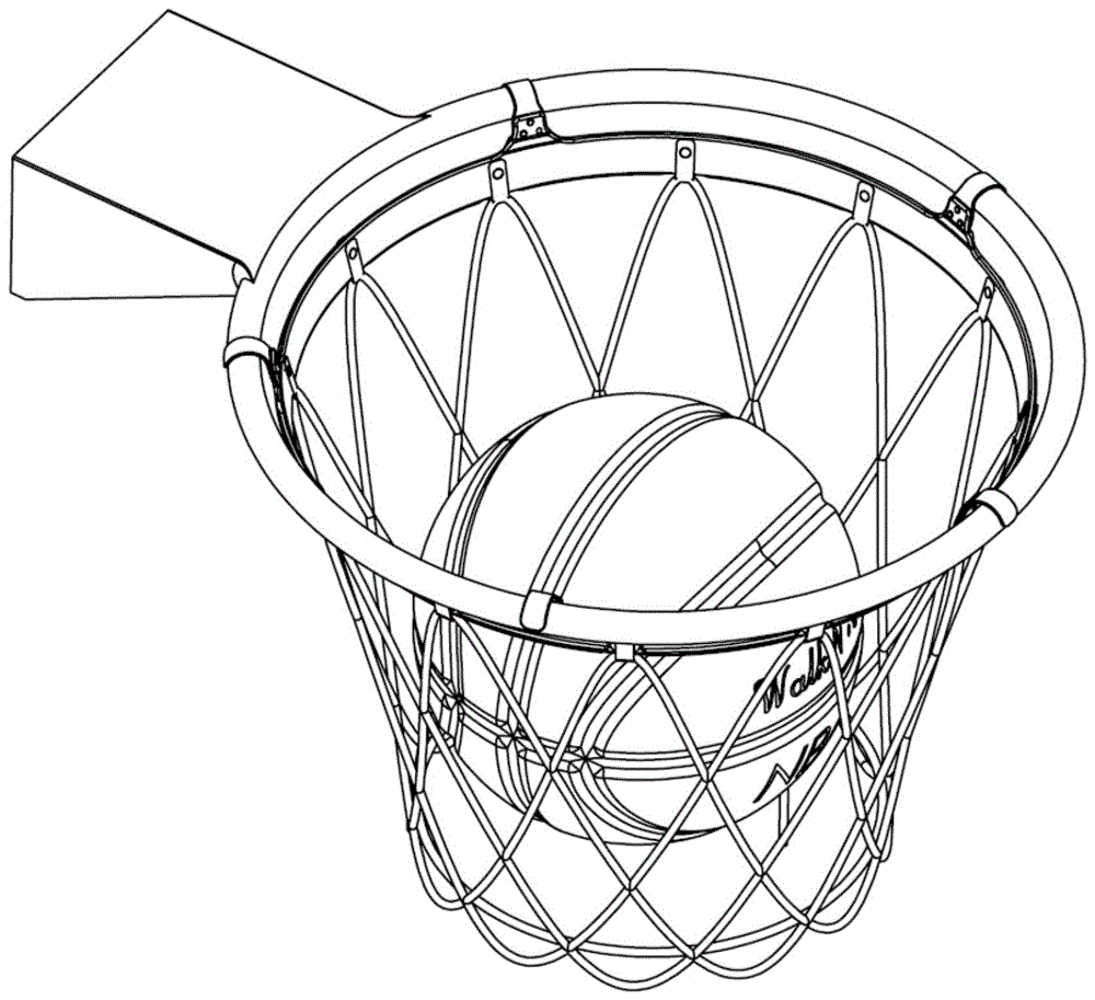 一种挂钩式便携篮球网的制作方法