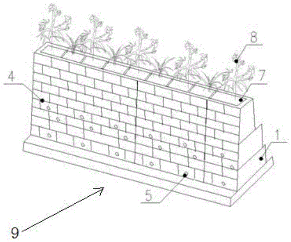 一种重力式预制生态挡土墙的制作方法