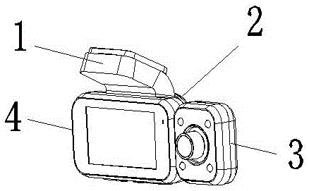 一种三方位录像的行车记录仪的制作方法