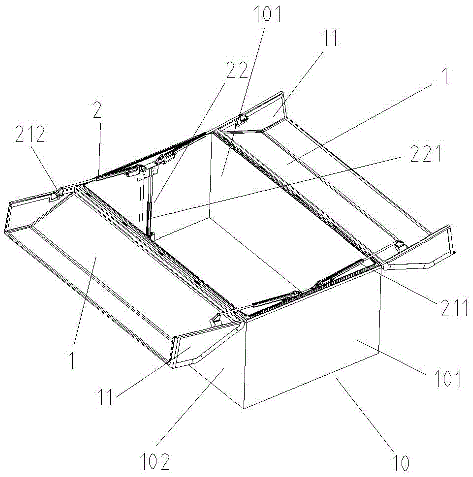 可自动开启的方舱顶盖的制作方法