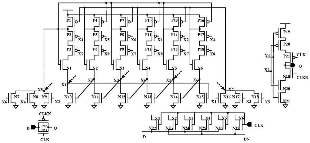 面向低功耗电路应用的三节点容错堆栈式D锁存器的制作方法