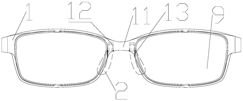一种可更换托叶的伸缩眼镜的制作方法
