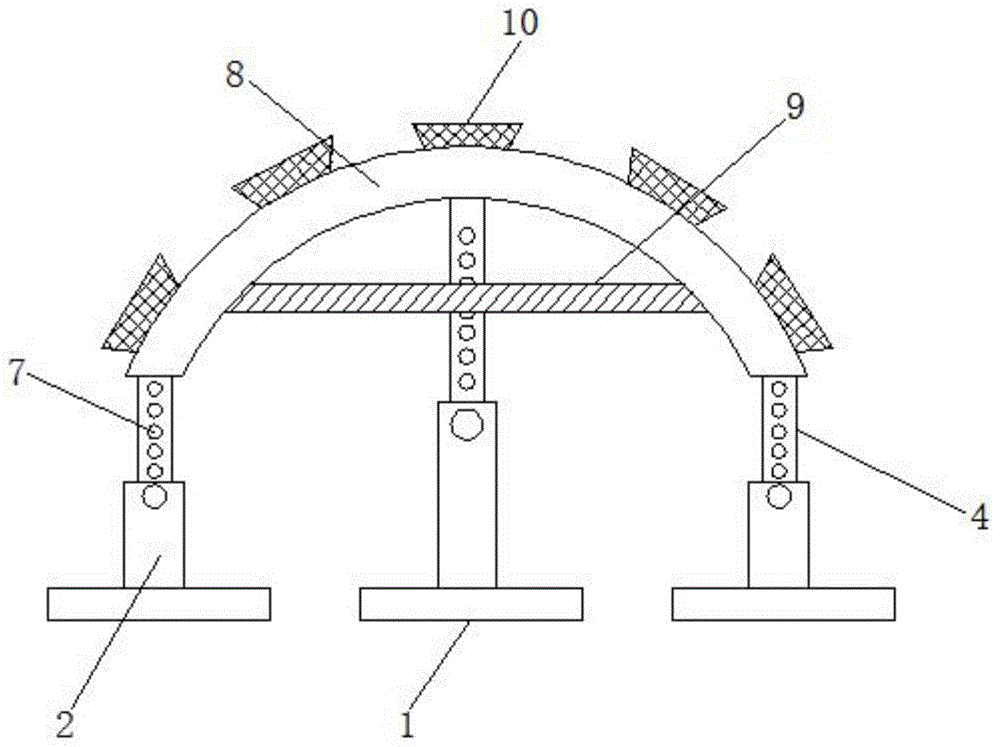 一种拱形钢结构支撑的制作方法