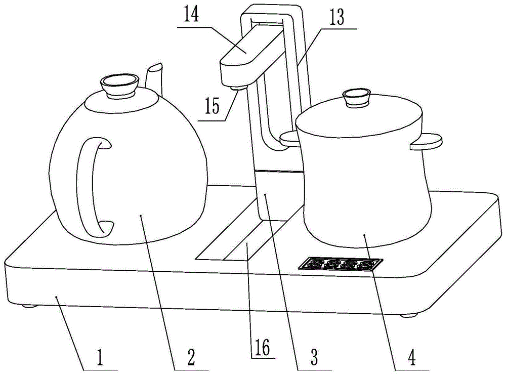 一种可折叠水柱的上水壶的制作方法