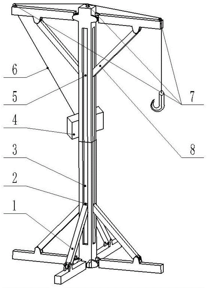 一种可折叠便携式吊机的制作方法