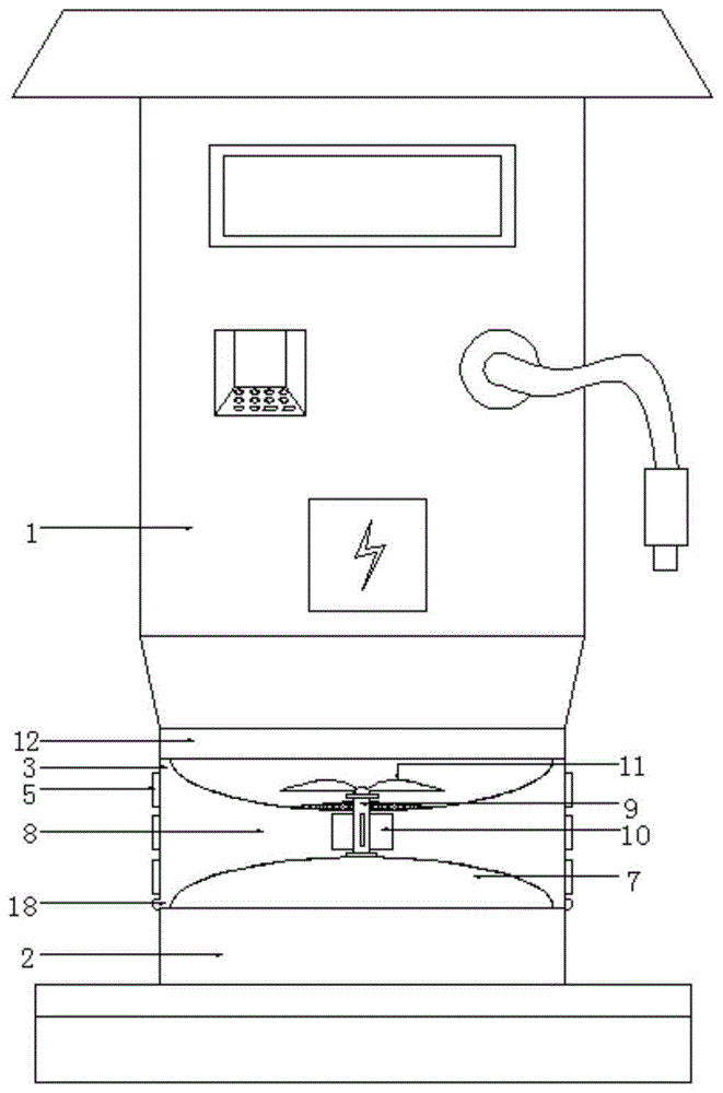 一种充电桩防水防尘风冷散热柜的制作方法