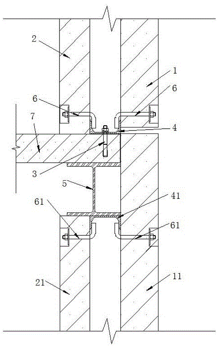 一种建筑外墙双板连接节点和钢结构建筑外墙体的制作方法