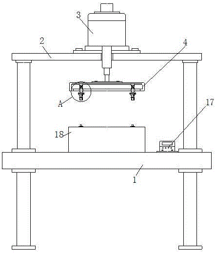 一种蓄电池检测用工装机台的制作方法