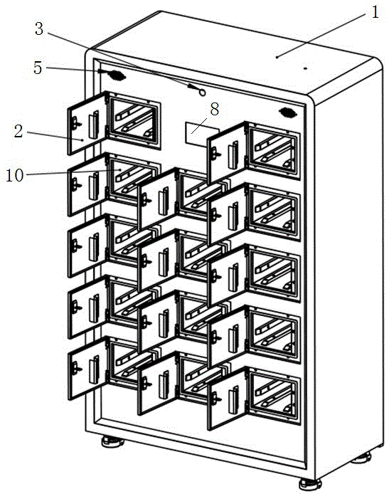 一种户外电动车十四格充电柜体结构的制作方法