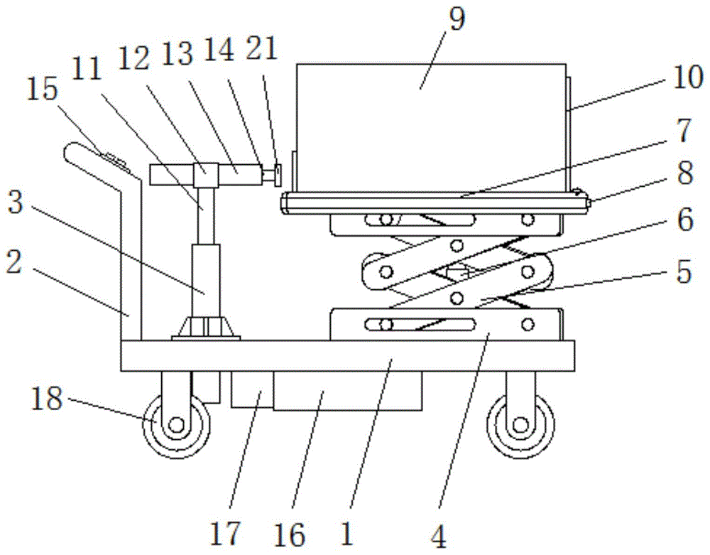 一种手推车折叠杆自动送料装置的制作方法