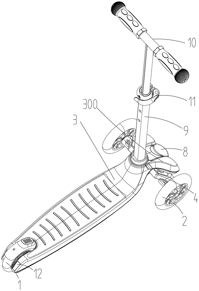一种方便转向的三轮滑板车的制作方法