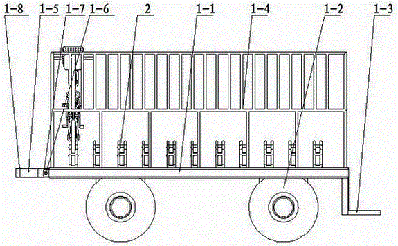 一种两排摆放的共享单车运输拖车的制作方法