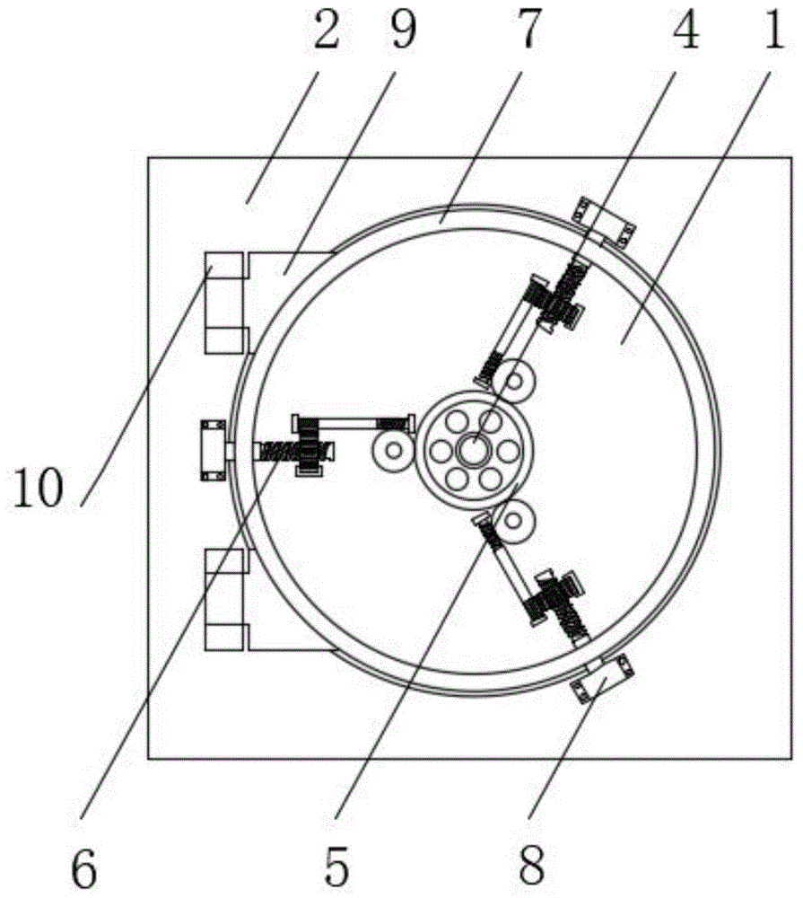 一种三方位圆形金库门压紧装置的制作方法