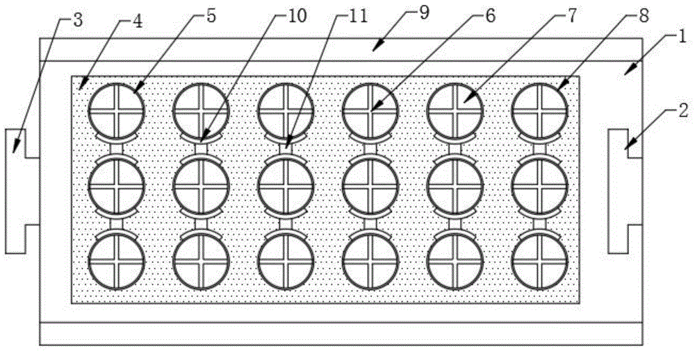 一种多排型十字形加肋筋高分子建筑模板的制作方法