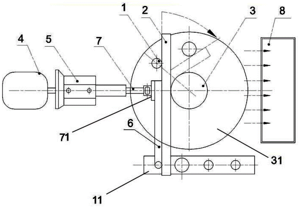 钢筋弯曲试验机的结构的制作方法