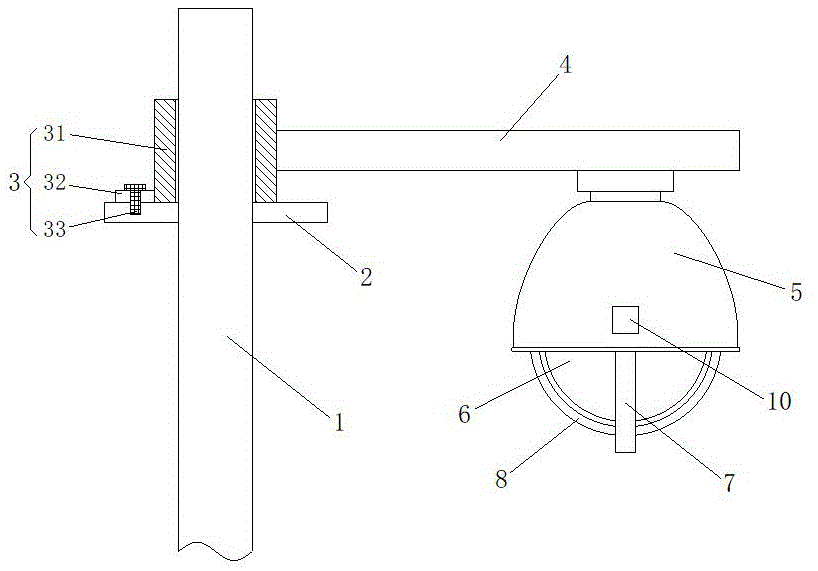 一种角度可调的监控安装架的制作方法