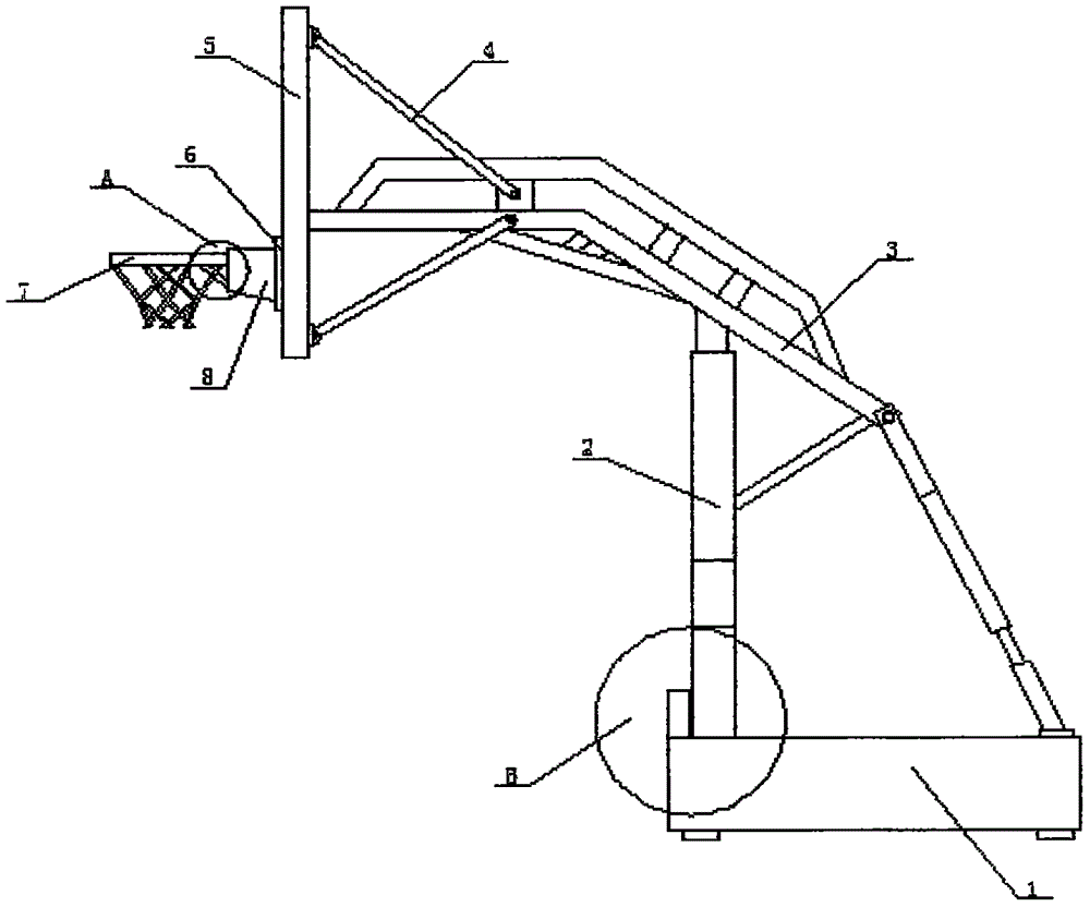 一种体育教学篮球架的制作方法