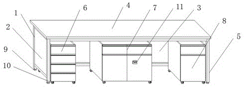 一种实验室用多柜体实验台的制作方法