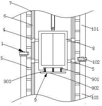 一种加装型电梯井道的连接定位装置的制作方法