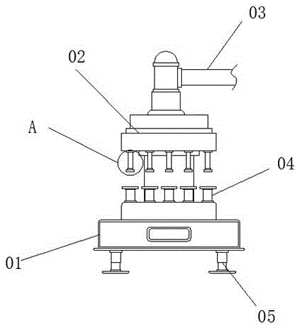 乳化型复合配灌装一体机的灌装组件结构的制作方法