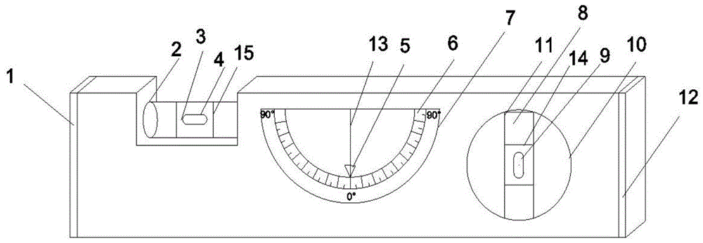一种测坡斜度的水平尺的制作方法