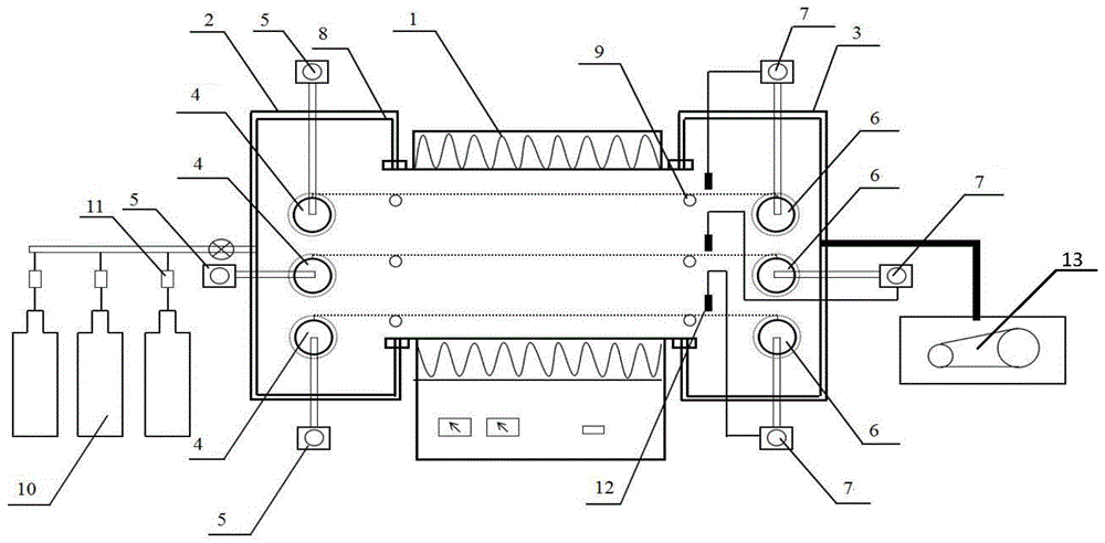 一种基于管式炉的快速卷对卷气相沉积制备装置的制作方法