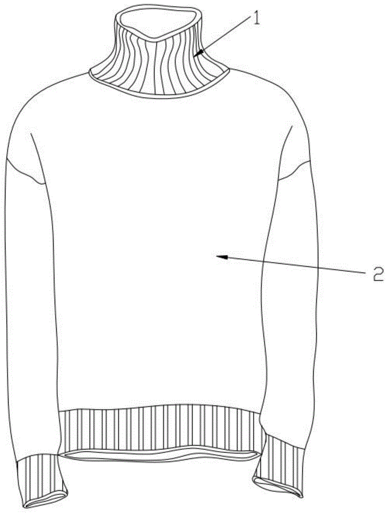 一种领口大小可调节的针织毛衣的制作方法