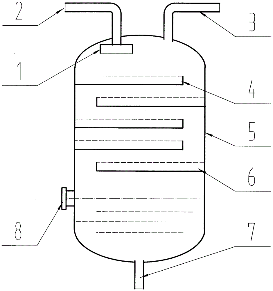 真空滤油机的折流式真空分离装置的制作方法