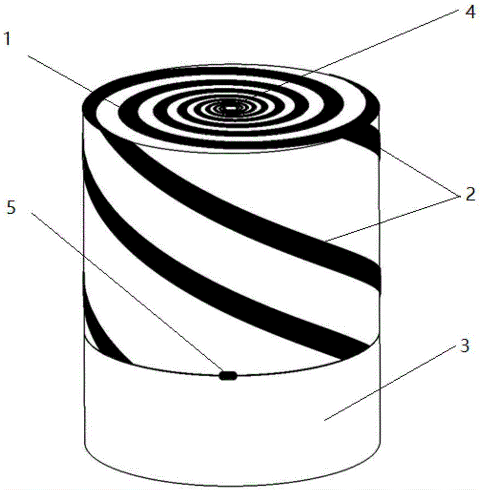 一种平面等角螺旋与四臂圆柱螺旋复合结构天线的制作方法