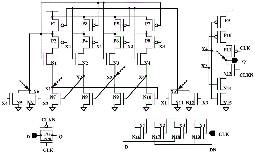 面向高频电路应用的抗双节点翻转的D锁存器的制作方法