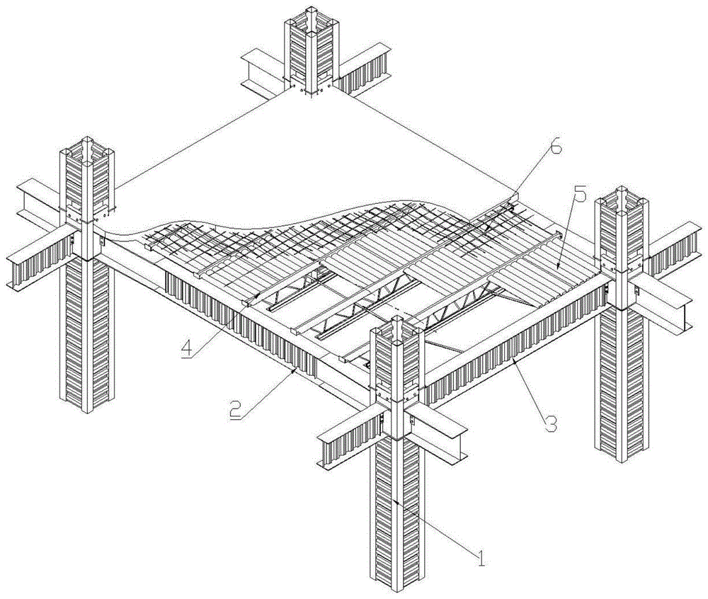 一种组合楼盖框架结构建筑系统的制作方法