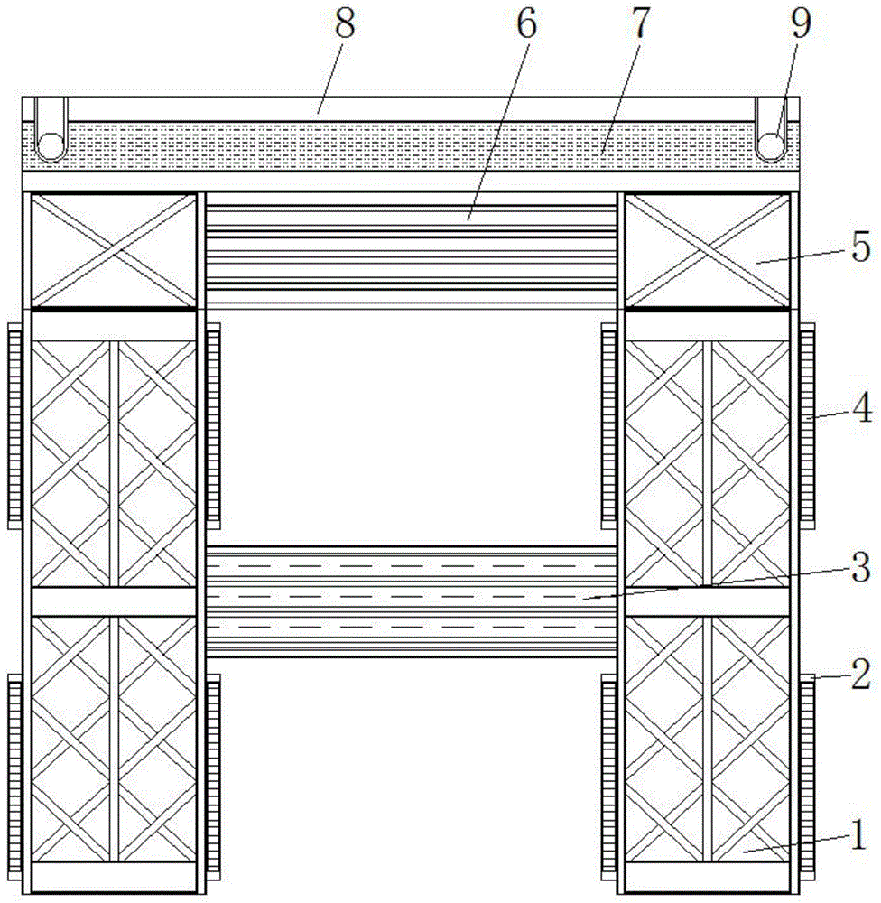 一种具有钢梁支撑作用的地面架空框架结构的制作方法