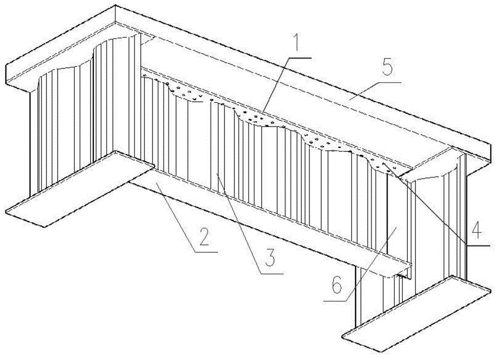 一种波形腹板钢箱-混凝土组合梁箱间横梁连接结构的制作方法