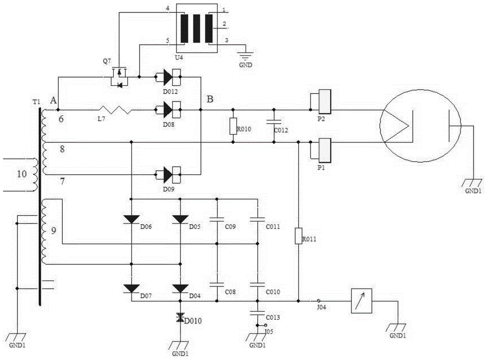 一种变频微波发生源灯丝电流控制装置的制作方法