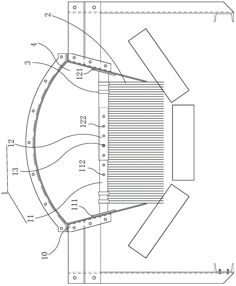 便捷型可调安全型导料槽抑尘帘的制作方法