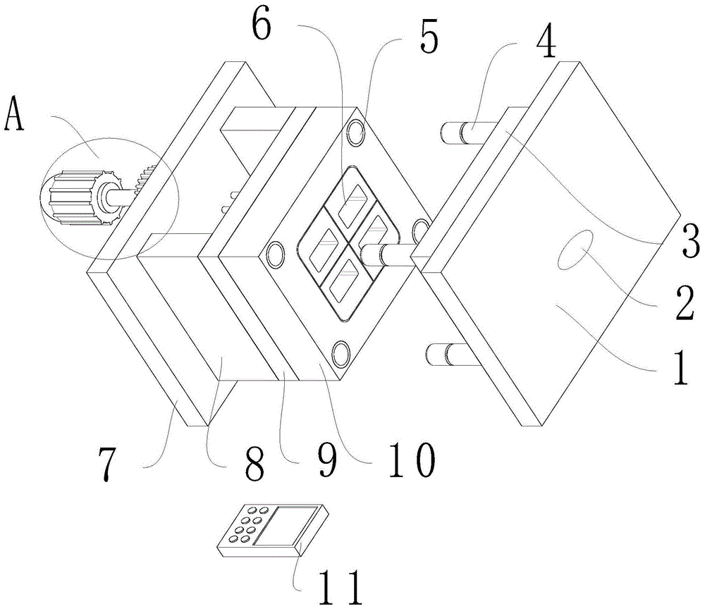 手机连接件注塑模具的推料装置的制作方法