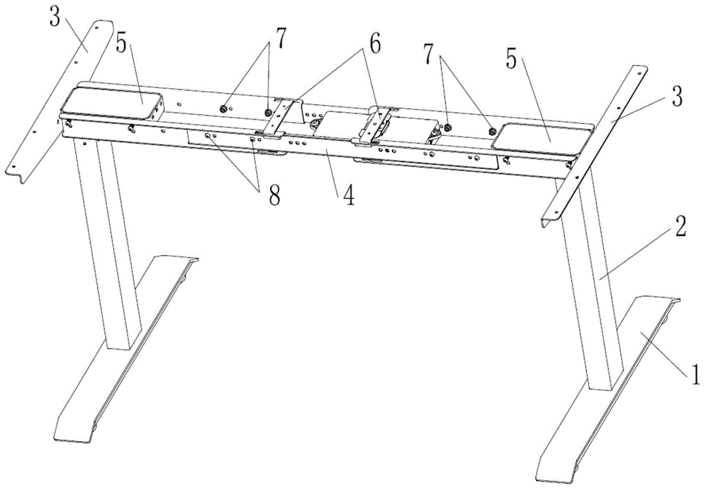 一种应用于升降桌的伸缩桌架的制作方法