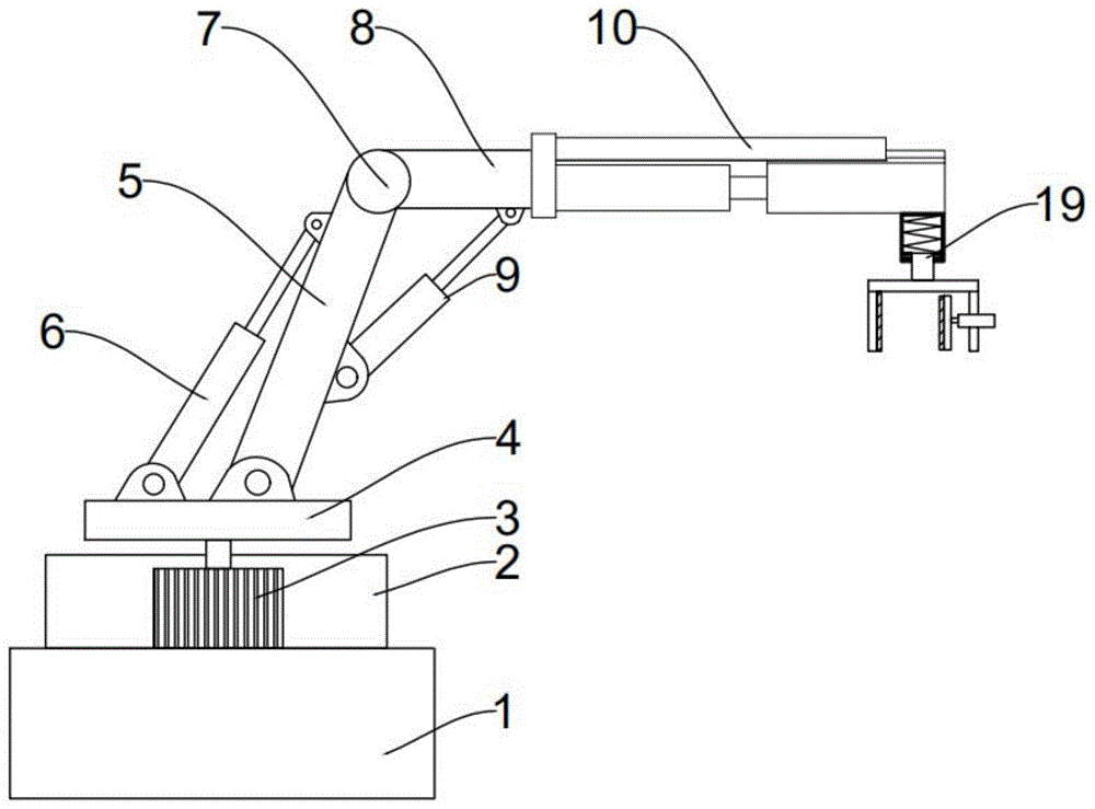 一种液压驱动式双轴摆臂机械手装置的制作方法