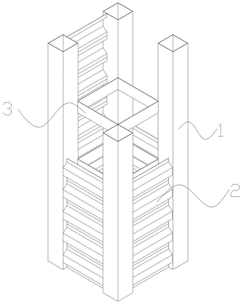 一种内设拉结板的组合结构柱的制作方法