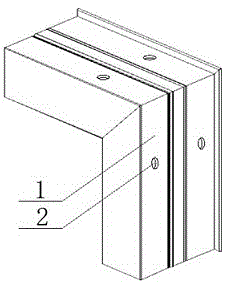 一种门窗系统的内置式45度角角码的制作方法