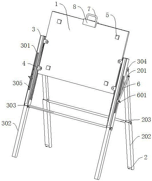 艺术设计用便携式画架的制作方法