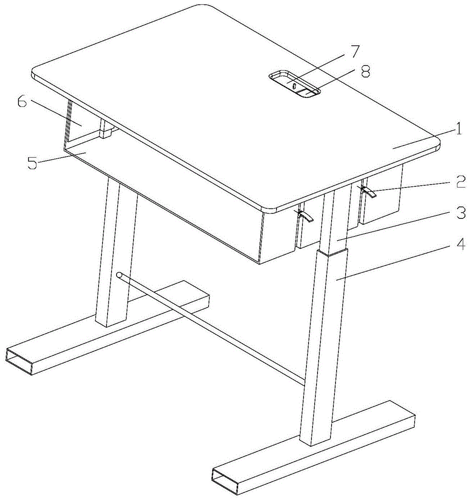 一种升降课桌的制作方法