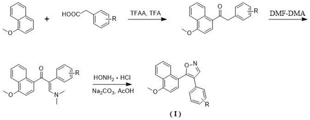一种萘环-异噁唑型化合物及其制备方法与应用与流程