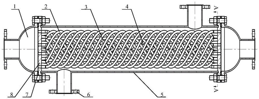 一种小型螺旋缠绕弹性管式换热器的制作方法