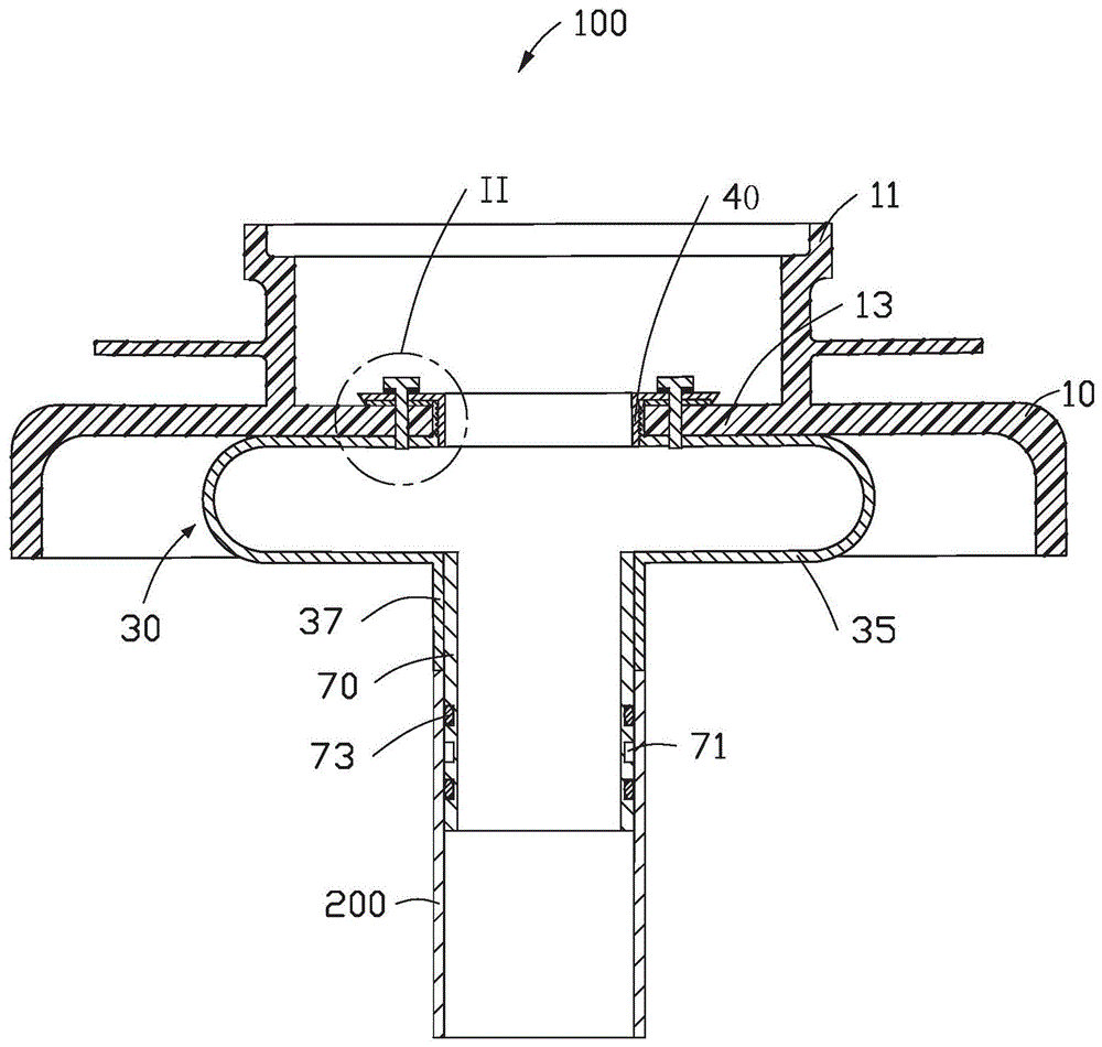 地漏排水连接接头的制作方法