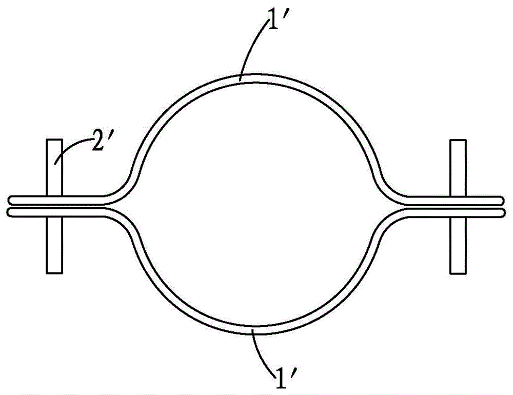 一种半圆弧形双钩保温管道固定件的制作方法